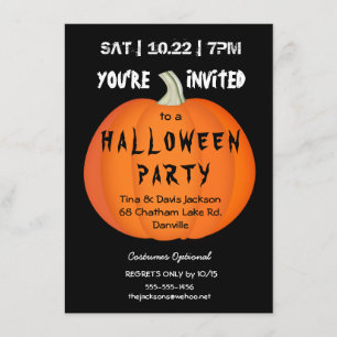 Spooky Halloween Pumpkin-Party Einladung