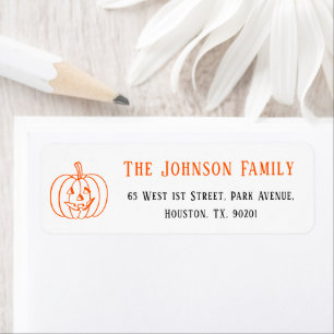 Spooky Halloween Pumpkin Party Mail Rücksendeadre