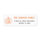 Spooky Halloween Pumpkin Party Mail Rücksendeadres (Vorne)