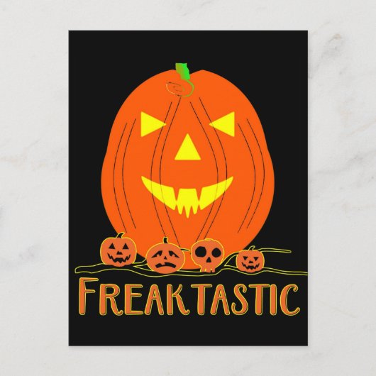 Spooky Halloween Pumpkin Postkarte (Vorderseite)