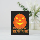 Spooky Halloween Pumpkin Postkarte (Stehend Vorderseite)