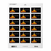 Spooky Halloween Pumpkin-Rücksendeadresse Adressaufkleber (Vorne)