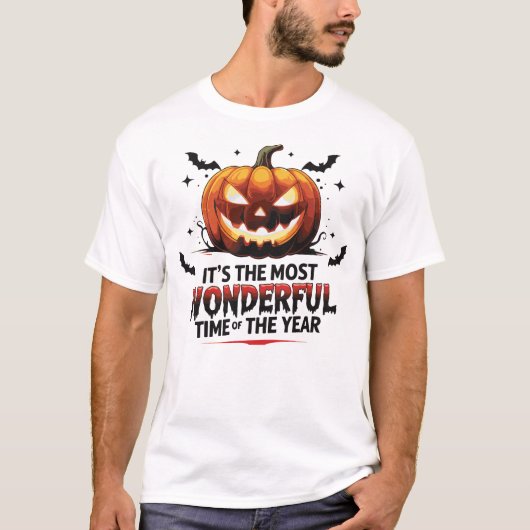 Spooky Halloween Pumpkin Shirt White Print (Vorderseite)