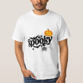 "Spooky" Halloween Pumpkin, Spider & Bats T - Shir T-Shirt (Vorderseite)