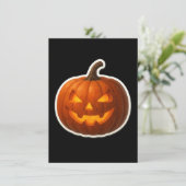 Spooky Halloween Pumpkin Sticker Karte (Stehend Vorderseite)