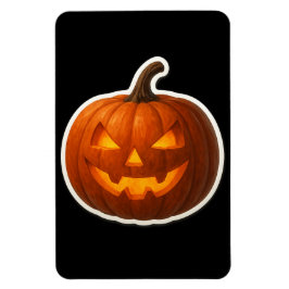 Spooky Halloween Pumpkin Sticker Magnet