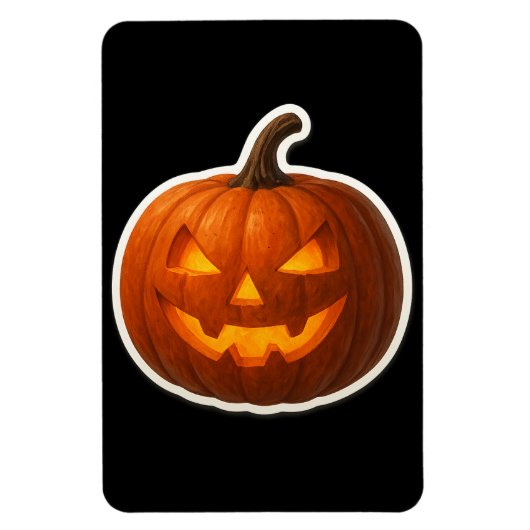 Spooky Halloween Pumpkin Sticker Magnet (Vertikal)