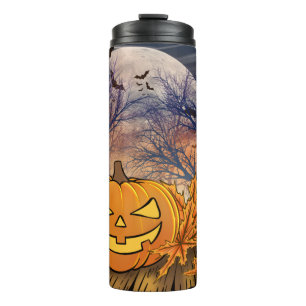 Spooky Halloween Pumpkin Thermosbecher