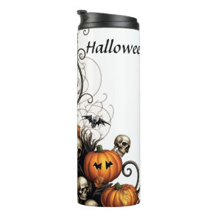 Spooky Halloween Pumpkin Tumbler Thermosbecher