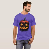 Spooky Halloween Pumpkin Vintag T-Shirt (Vorne ganz)