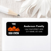 Spooky Halloween Pumpkins Boo Crew Rücksendeadress (Insitu)