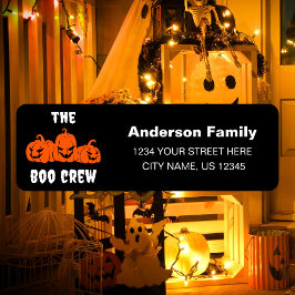 Spooky Halloween Pumpkins Boo Crew Rücksendeadress