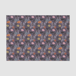 Spooky Halloween Pumpkins, Fledermäuse und Grabste Seidenpapier
