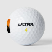 Spooky Halloween Pumpkins Jack-o-Lanterns Golfball (Logo)