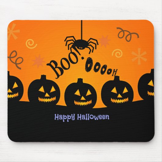 Spooky Halloween Pumpkins Jack-o-Lanterns Mousepad (Vorne)