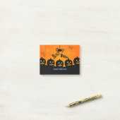 Spooky Halloween Pumpkins Jack-o-Lanterns Post-it Klebezettel (Auf Schreibtisch)