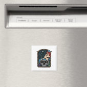 Spooky Halloween Punk Goth Skull Mermaid Magnet (In Situ (Geschirrspüler))