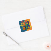 Spooky Halloween Quadratischer Aufkleber (Umschlag)