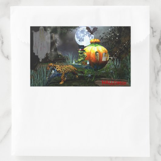 Spooky Halloween Rechteckiger Aufkleber (Tasche)