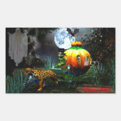 Spooky Halloween Rechteckiger Aufkleber (Vorderseite)