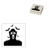 Spooky Halloween RIP Head Stone Gummistempel (Stempel)