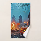 Spooky Halloween Ritual Design Badhandtuch Set (Handtuch)