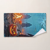 Spooky Halloween Ritual Design Badhandtuch Set (Handtuch)