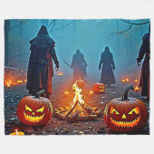 Spooky Halloween Ritual Design Fleecedecke (Vorderseite (Horizontal))