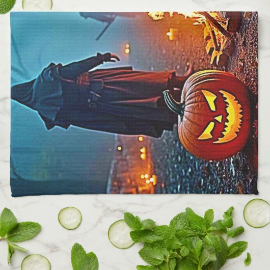 Spooky Halloween Ritual Design Geschirrtuch (Gefaltet)