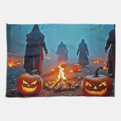 Spooky Halloween Ritual Design Geschirrtuch (Horizontal)
