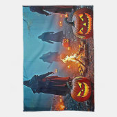 Spooky Halloween Ritual Design Geschirrtuch (Vertikal)