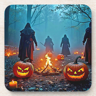 Spooky Halloween Ritual Design Getränkeuntersetzer