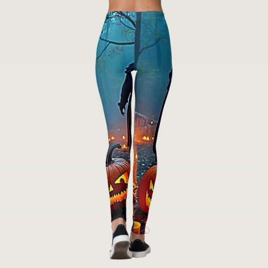 Spooky Halloween Ritual Design Leggings (Rückseite)