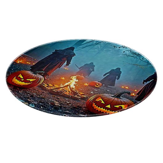 Spooky Halloween Ritual Design Schneidebrett (Ecke)