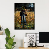 Spooky Halloween Scarecrow Poster (Heimbüro)