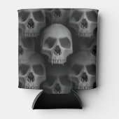 Spooky Halloween-Schädel Dosenkühler (Vorderseite)