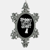Spooky Halloween Schneeflocken Zinn-Ornament (Links)