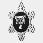 Spooky Halloween Schneeflocken Zinn-Ornament (Rechts)