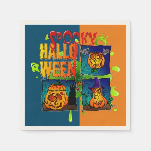 Spooky Halloween Serviette (Vorderseite)