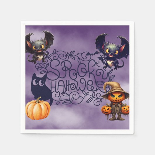 Spooky Halloween Serviette (Vorderseite)