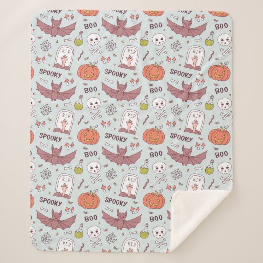 Spooky Halloween Sherpadecke (Vorderseite)