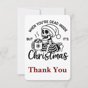 Spooky Halloween Sipping Kaffee Weihnachten Weihna Dankeskarte