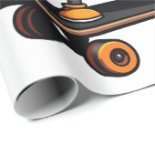 Spooky Halloween Skaten Pumpkin Spice Ghost Fall Geschenkpapier (Rolleneckpunkt)