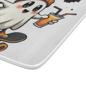 Spooky Halloween Skaten Pumpkin Spice Ghost Fall Schneidebrett (Ecke)