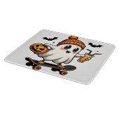 Spooky Halloween Skaten Pumpkin Spice Ghost Fall Schneidebrett (Ecke)