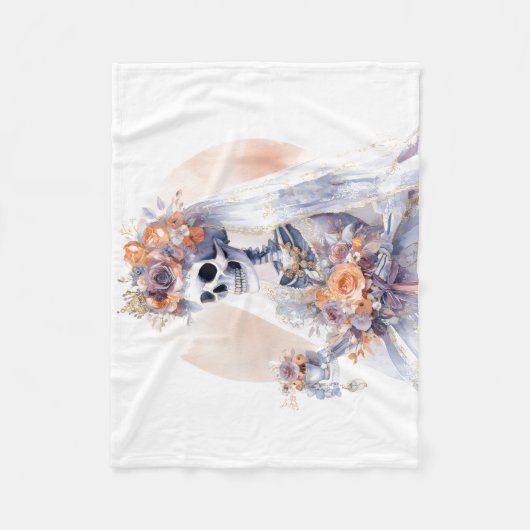 Spooky Halloween Skeleton Blanket Fleecedecke (Vorderseite)