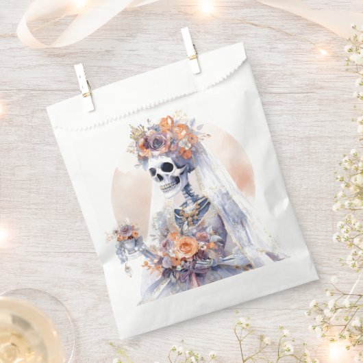 Spooky Halloween Skeleton Bride Favor Bags Geschenktütchen (Ausgeschnitten)