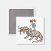 Spooky Halloween Skeleton Crocodile Mummy Magnet (Vorderseite/Rückseite)