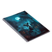 Spooky Halloween Skeleton Dog-Notebook Notizblock (Rechte Seite)