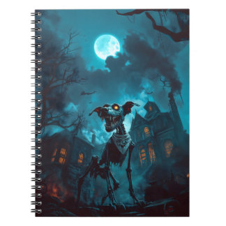 Spooky Halloween Skeleton Dog-Notebook Notizblock